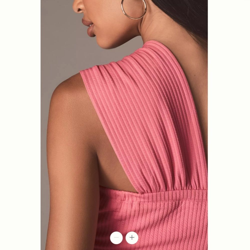 Anthropologie Porridge Antonia Twist-Front Ribbed Maxi Dress - Picture 2 of 4
